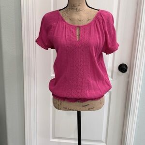 Tommy Hilfiger Pink Short Sleeve Blouse